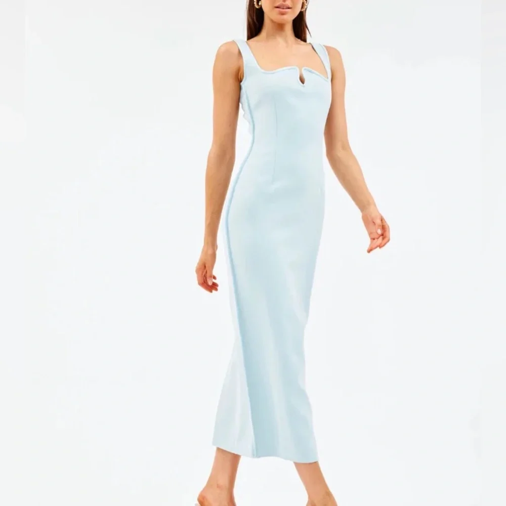 paris georgia diamond dress in mineral blue - Picture 3 of 6